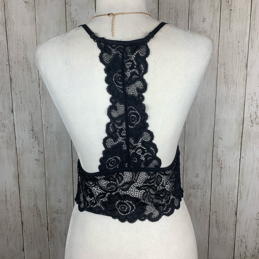 New Sexy 🔥 Crochet Lace Bralette Black S/M/L - Picture 6 of 7